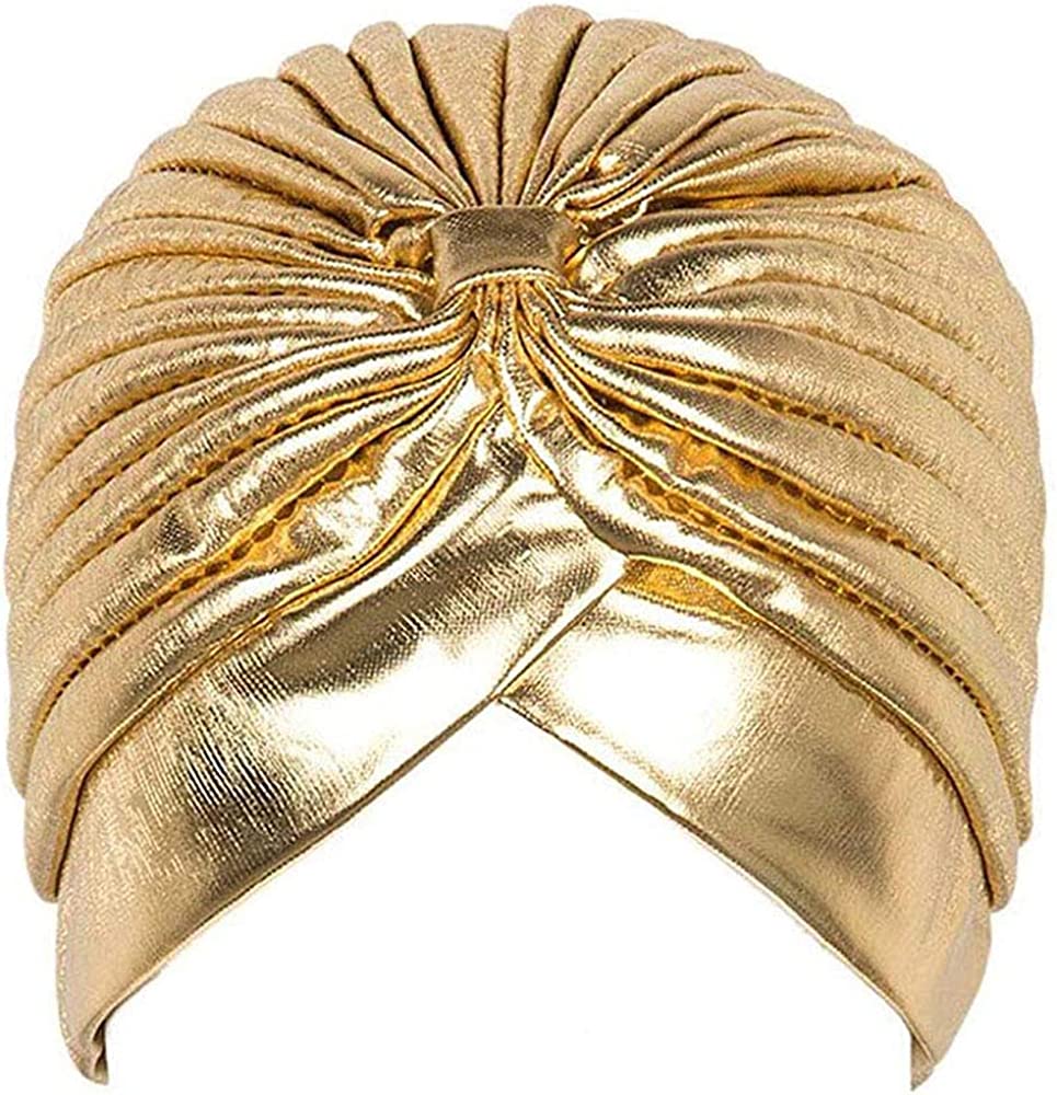 Women'S Fashion Visor - Turbante metálico para la cabeza, gorro
