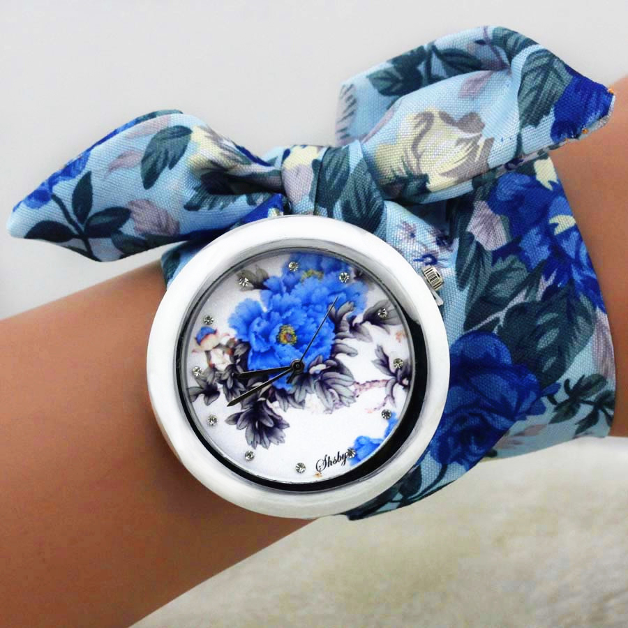 Women'S Fashion From The 60S - Shsby-Reloj de pulsera de tela con
