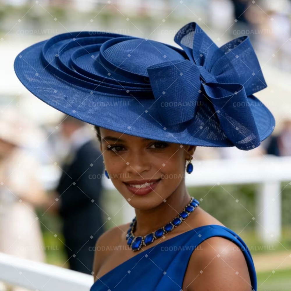 Women'S Fashion Visor - Sombrero Fascinador Grande con Lazo Estilo