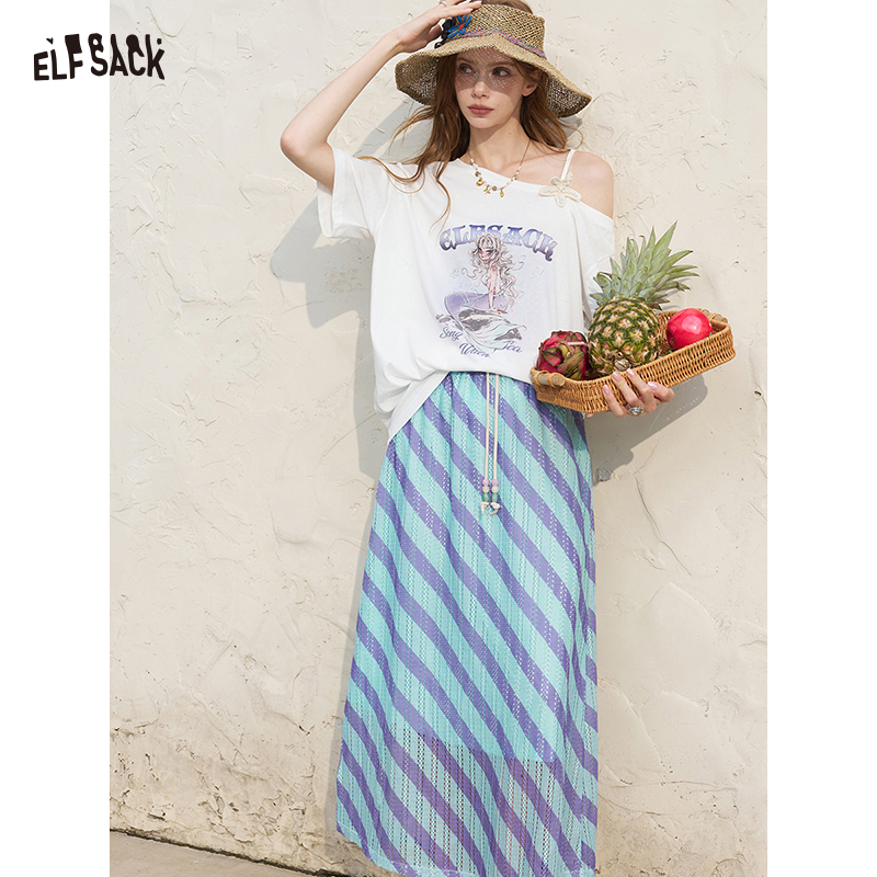 Women'S Fashion Graphic Tees - ELFSACK Conjunto de camiseta blanca con