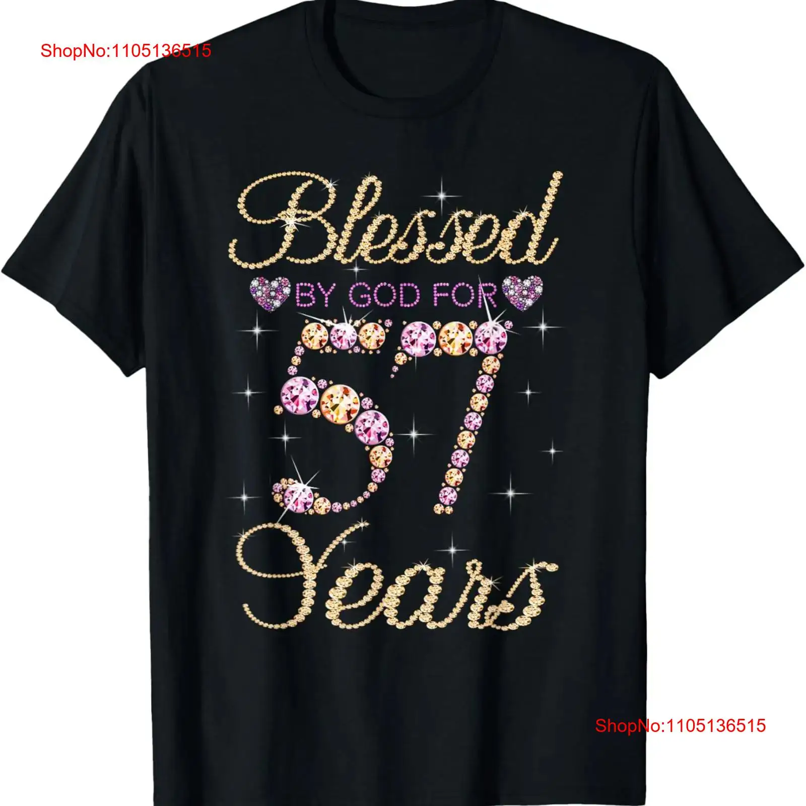 Women'S Fashion Graphic Tees - Blessed By God durante 57 años,