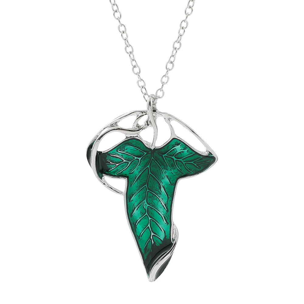 Women Fashion Jewellery - Collar con Colgante de Hoja Verde