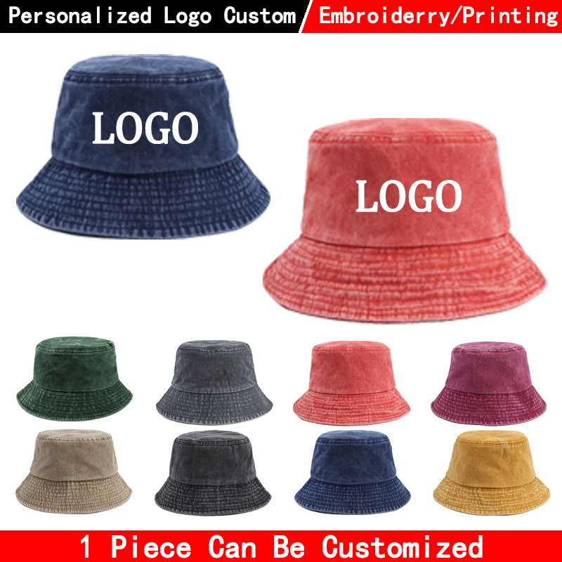 Women Fashion Logo Design - Sombrero de Pescador de Mezclilla con