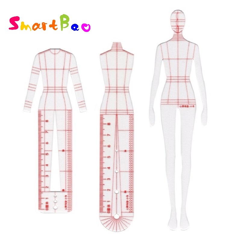 Women Fashion Figure Template - Regla de dibujo de moda para