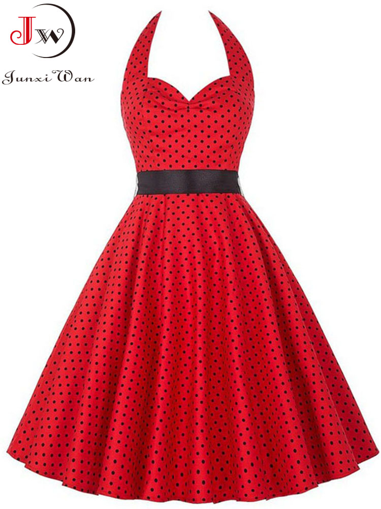 Women'S Fashion From The 60S - Vestido Vintage de lunares para mujer,