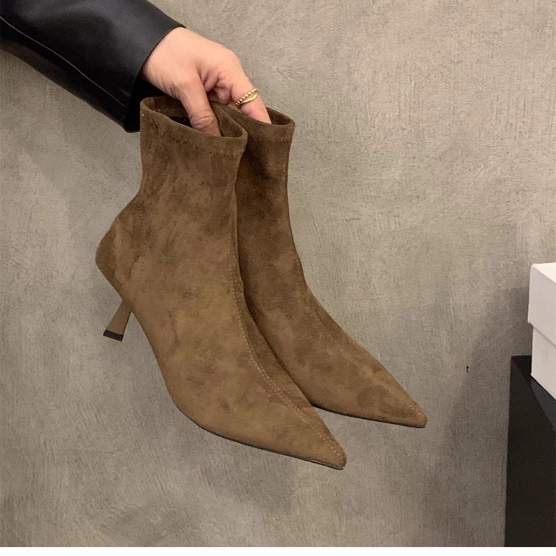 Women'S Fashion Socks - Botines de Ante Elásticos para Mujer