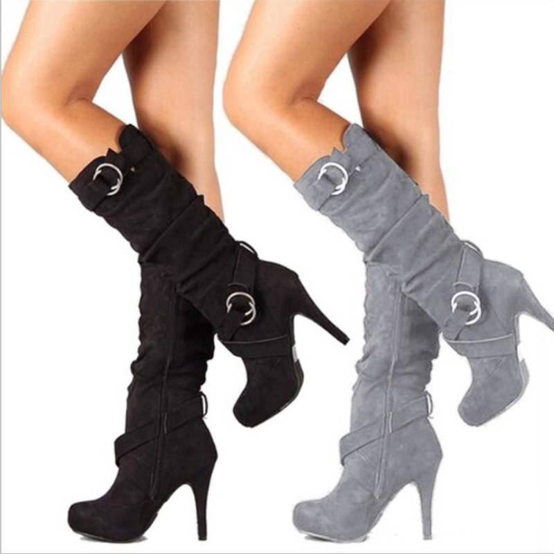 Women'S Fashion Riding Boots - Botas sexys hasta la rodilla para