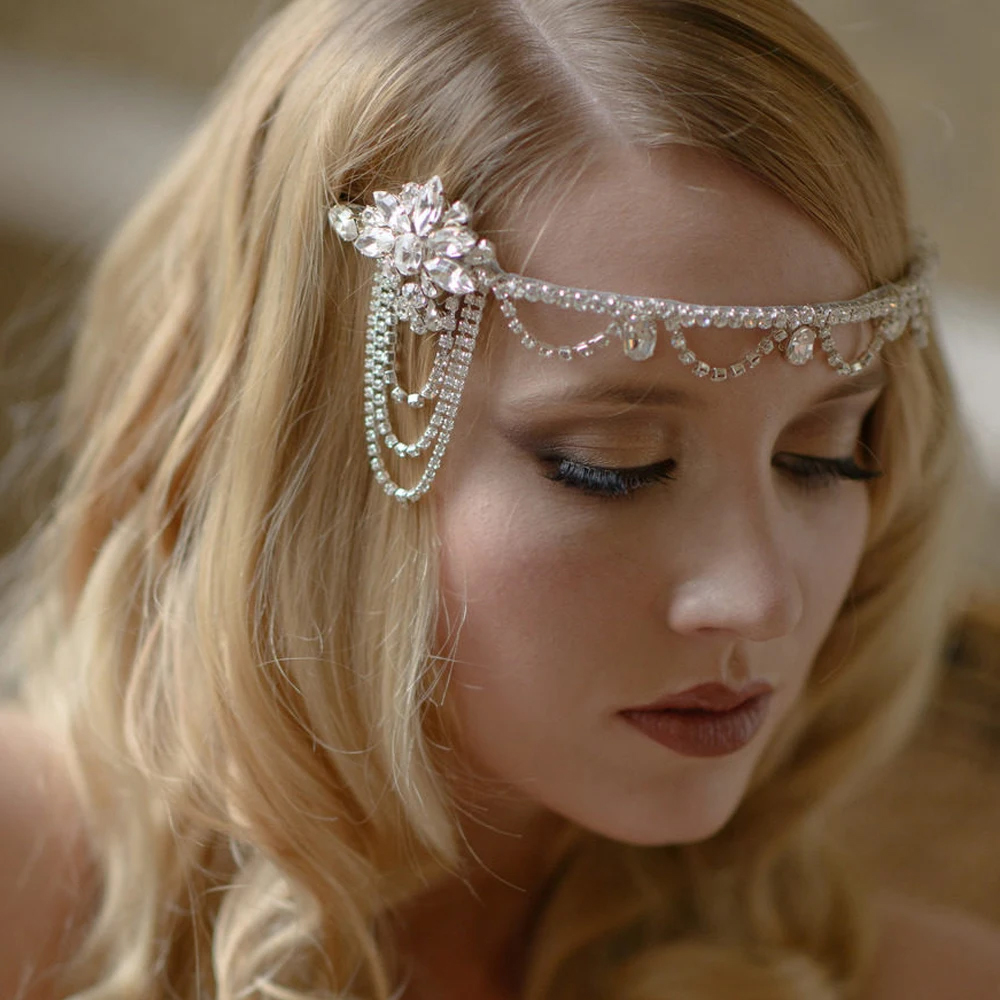 Women'S Fashion In The 1920S - Stonefans-Diadema de cristal Vintage Gatsby para