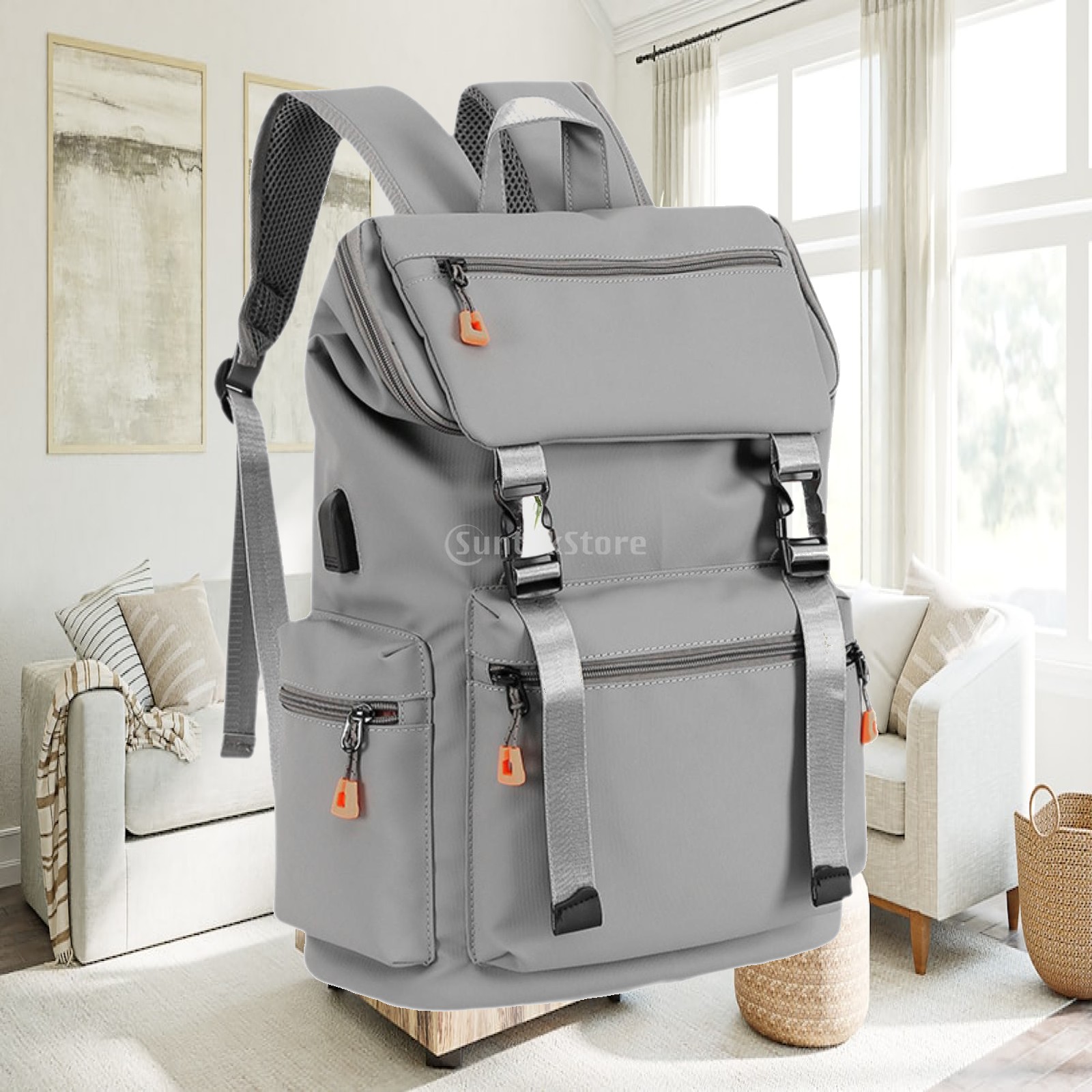 Women'S Fashion Backpack - Mochila informal con organizador, bolsillos, correa