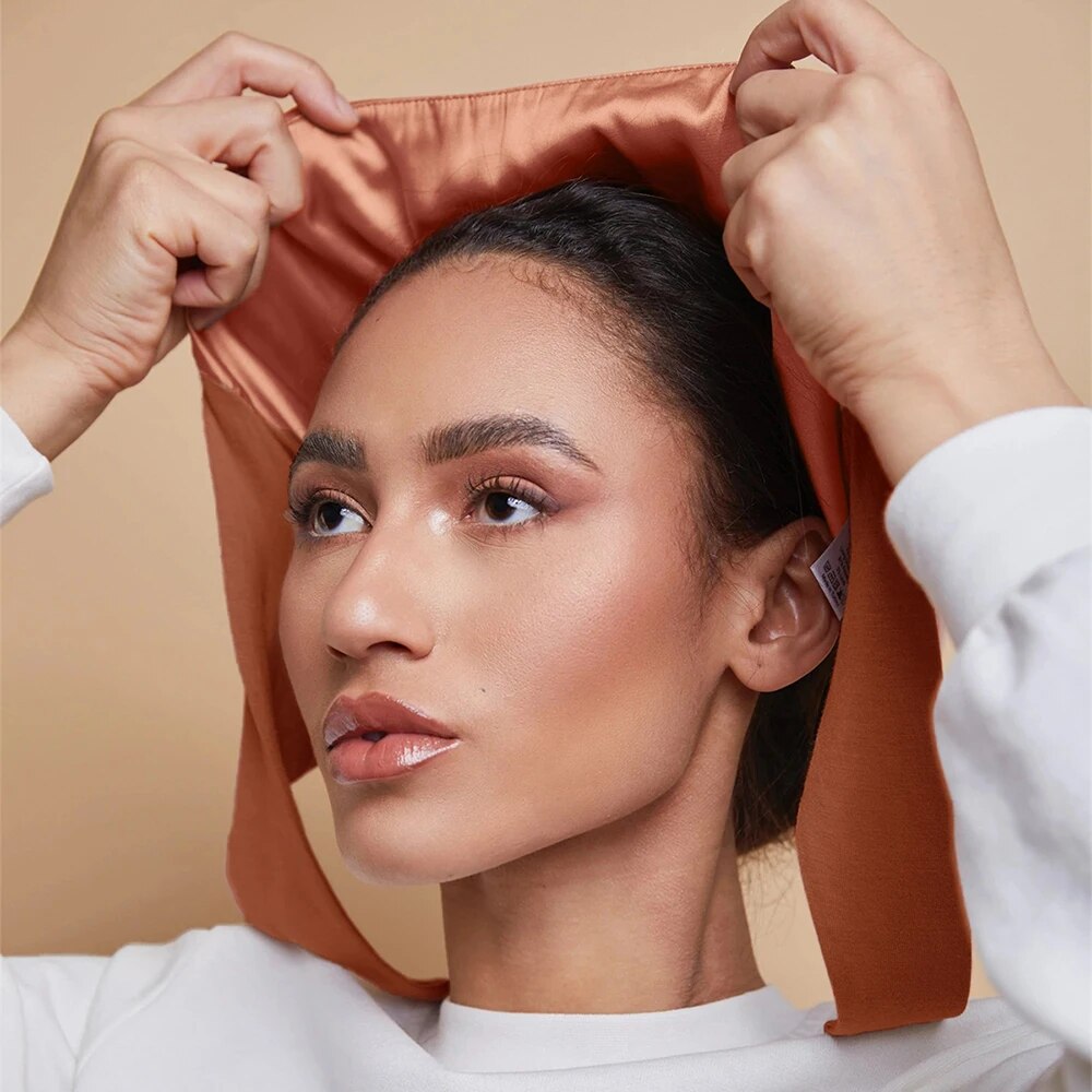 Women'S Fashion Visor - Gorro Hijab de satén Modal para