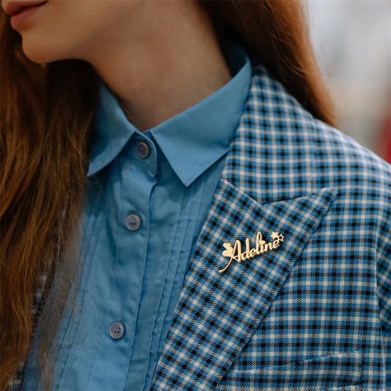 Women Fashion Logo Design - Nuevo broche con nombre personalizado, letras,