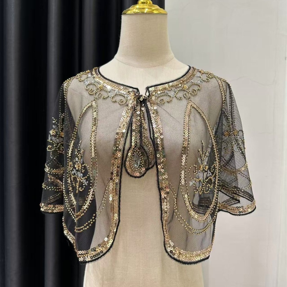Women'S Fashion In The 1920S - Elegante Chal de Lentejuelas Bordadas con