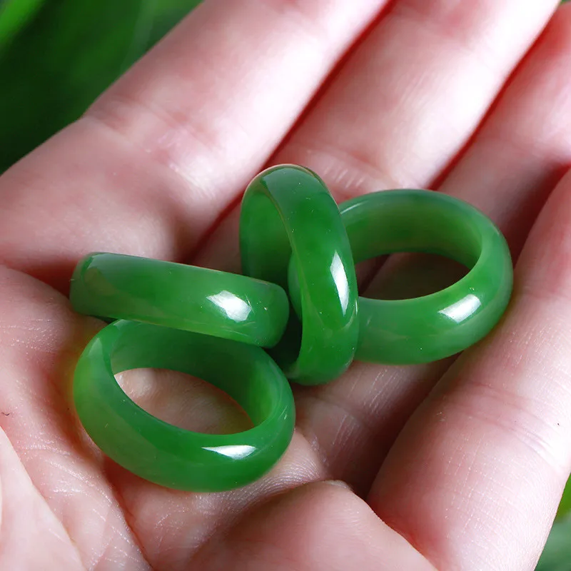 Women Fashion Jewellery - Anillo de Jade de Hetian verde