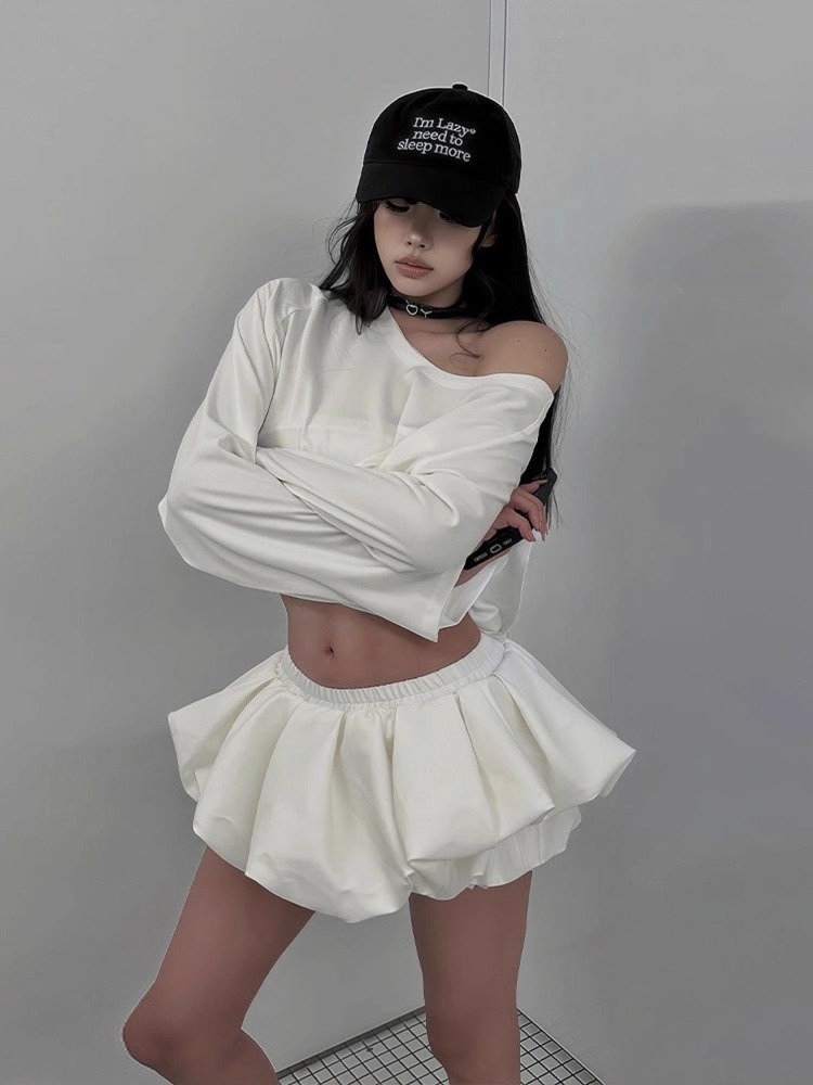 2025 Harajuku diseño de moda t - Asymmetric Top Women reseña y precio