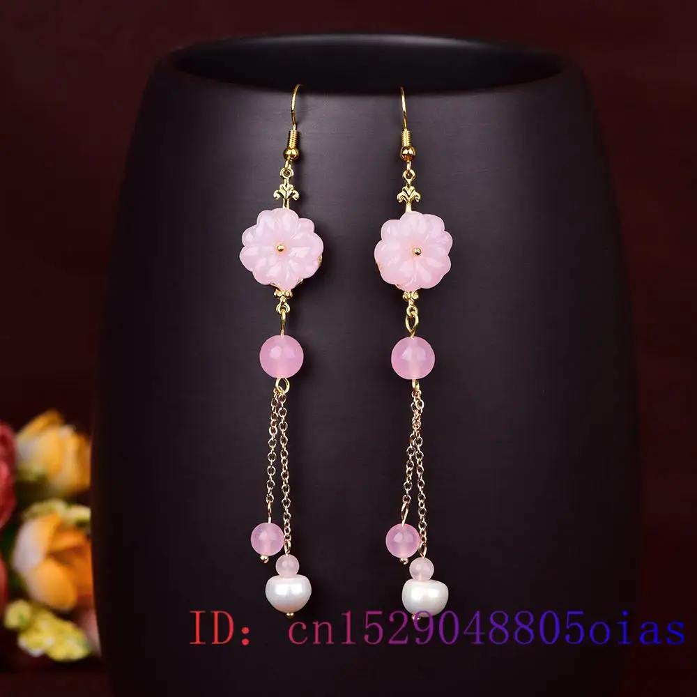 Pendientes de flor de Jade ros - Women Fashion Jewellery reseña y precio