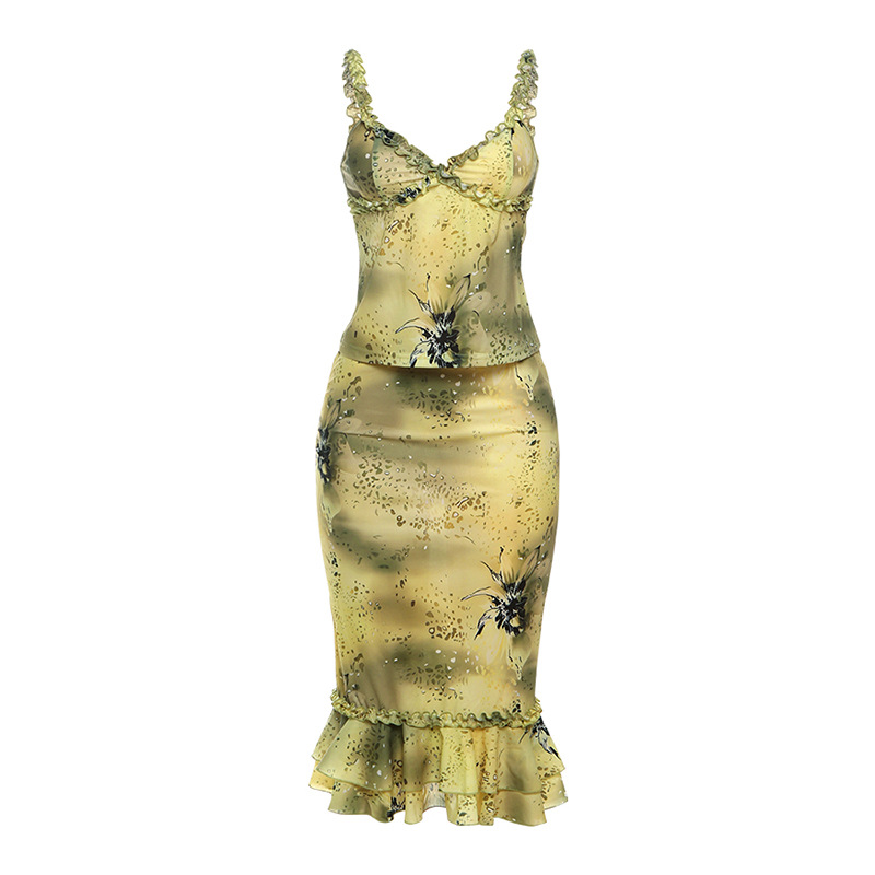 Conjunto de Vestido de 2 Pieza - Asymmetric Top Women reseña y precio