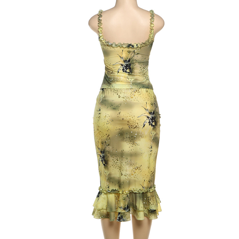 Conjunto de Vestido de 2 Pieza - Asymmetric Top Women reseña y precio