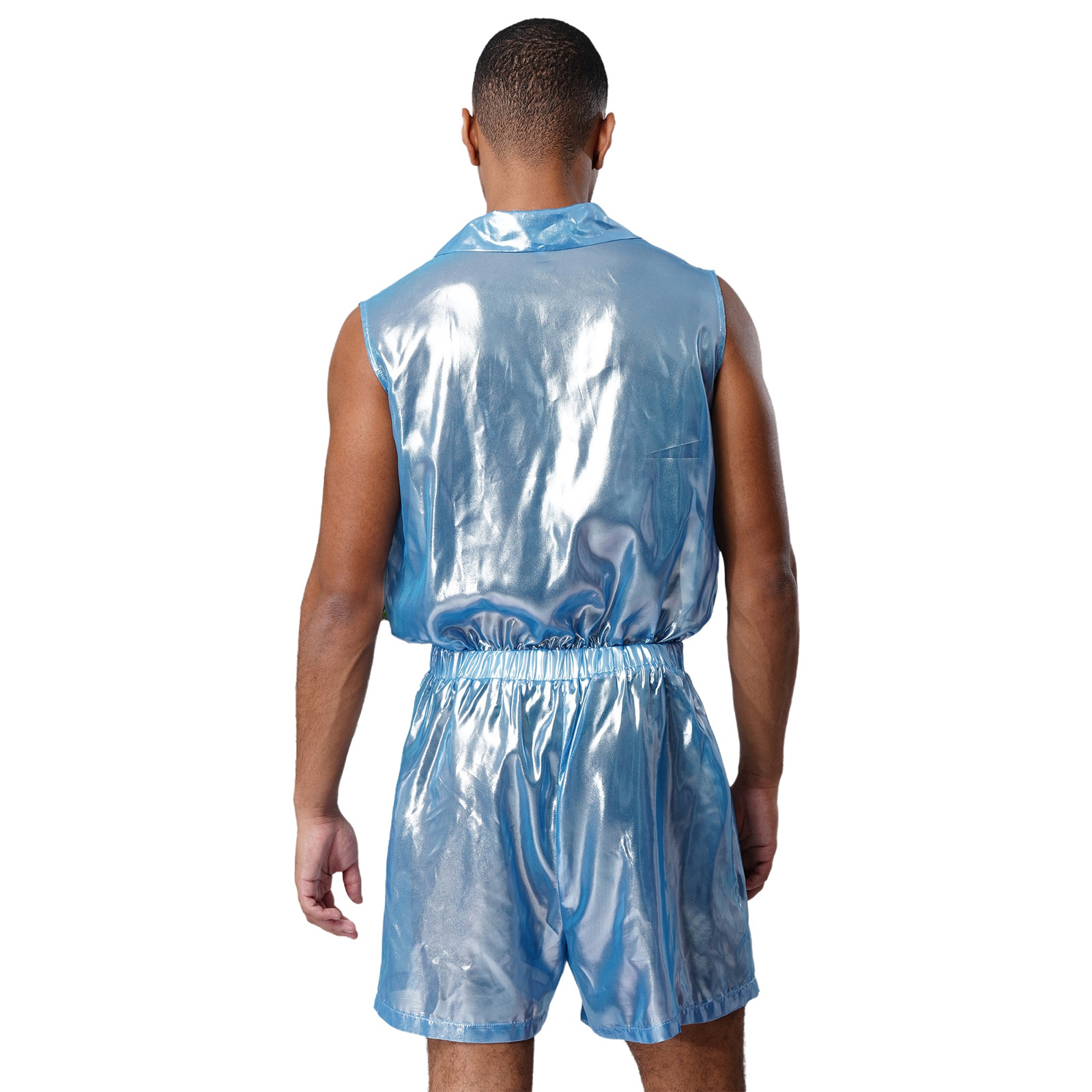 Mono de gasa metálico brillant - Sleeveless Jumpsuit reseña y precio