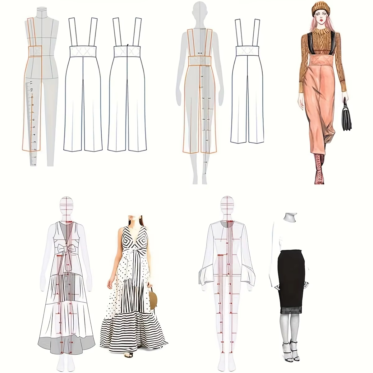 1 Juego de Plantillas de Dibuj - Women Fashion Figure Template reseña y precio