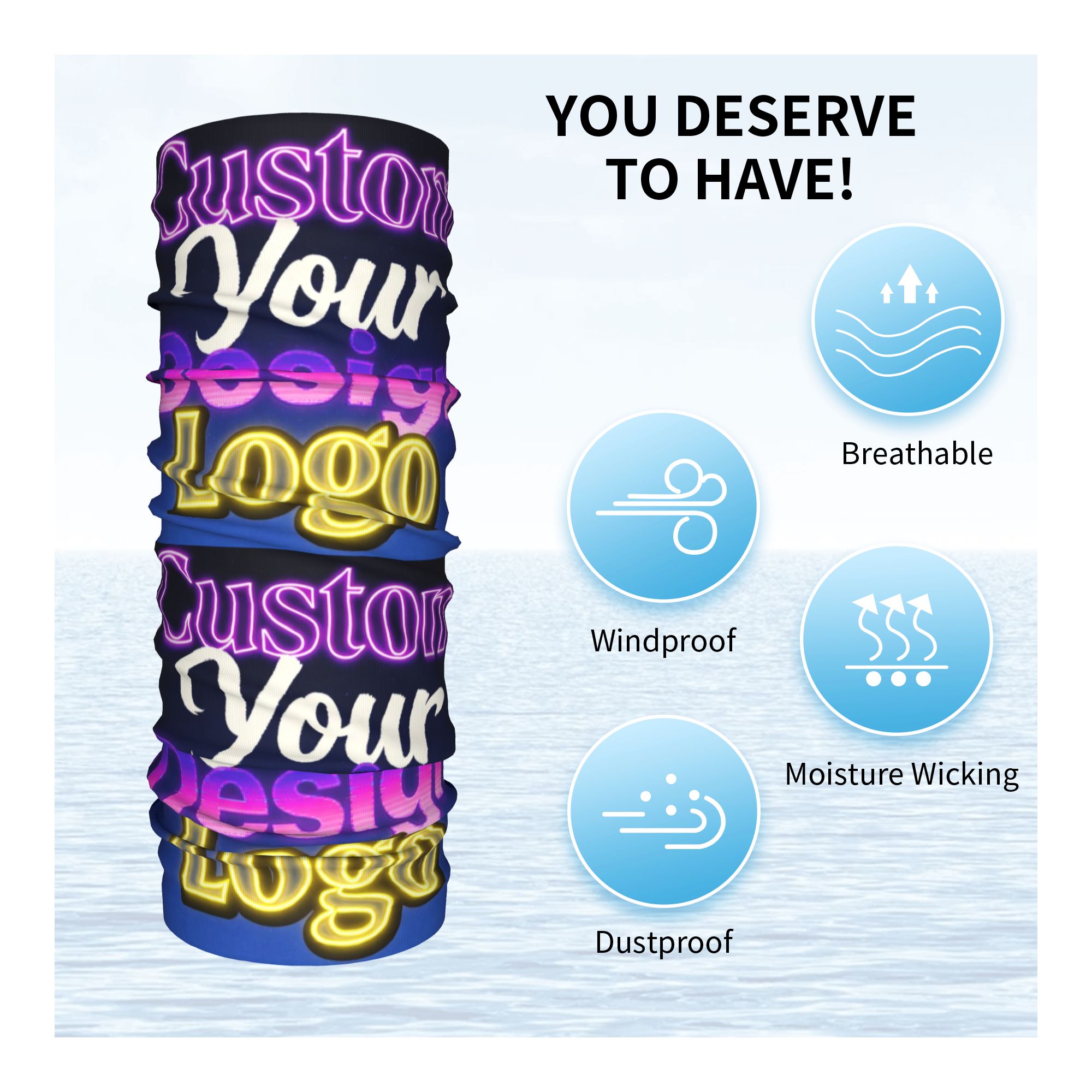 Pañuelo Tubular Personalizado  - Women Fashion Logo Design reseña y precio