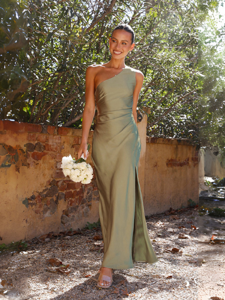 Elegante Vestido de Satén de C - Women Fashion Dress Names reseña y precio