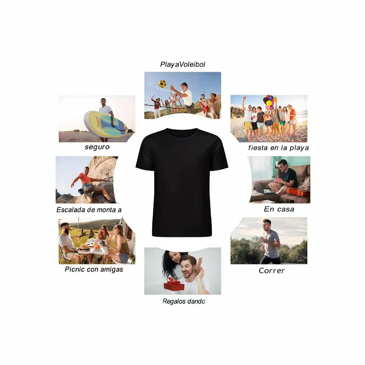 Camiseta negra para mujer, cam - Women'S Fashion Graphic Tees reseña y precio