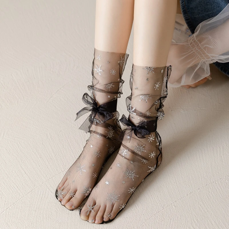 Calcetines de malla de encaje  - Women'S Fashion Socks reseña y precio