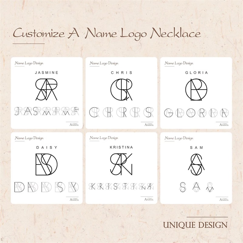 Collar con nombre y logotipo p - Women Fashion Logo Design reseña y precio