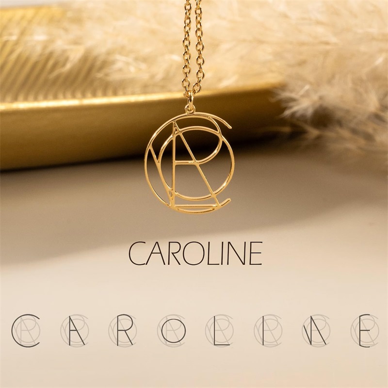 Collar con nombre y logotipo p - Women Fashion Logo Design reseña y precio