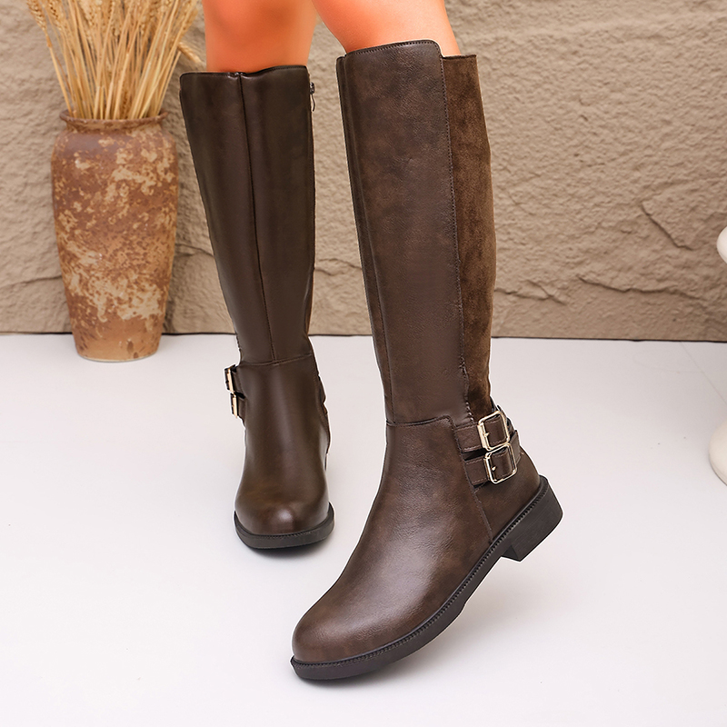 Botas de montar de cuero PU ma - Women'S Fashion Riding Boots reseña y precio