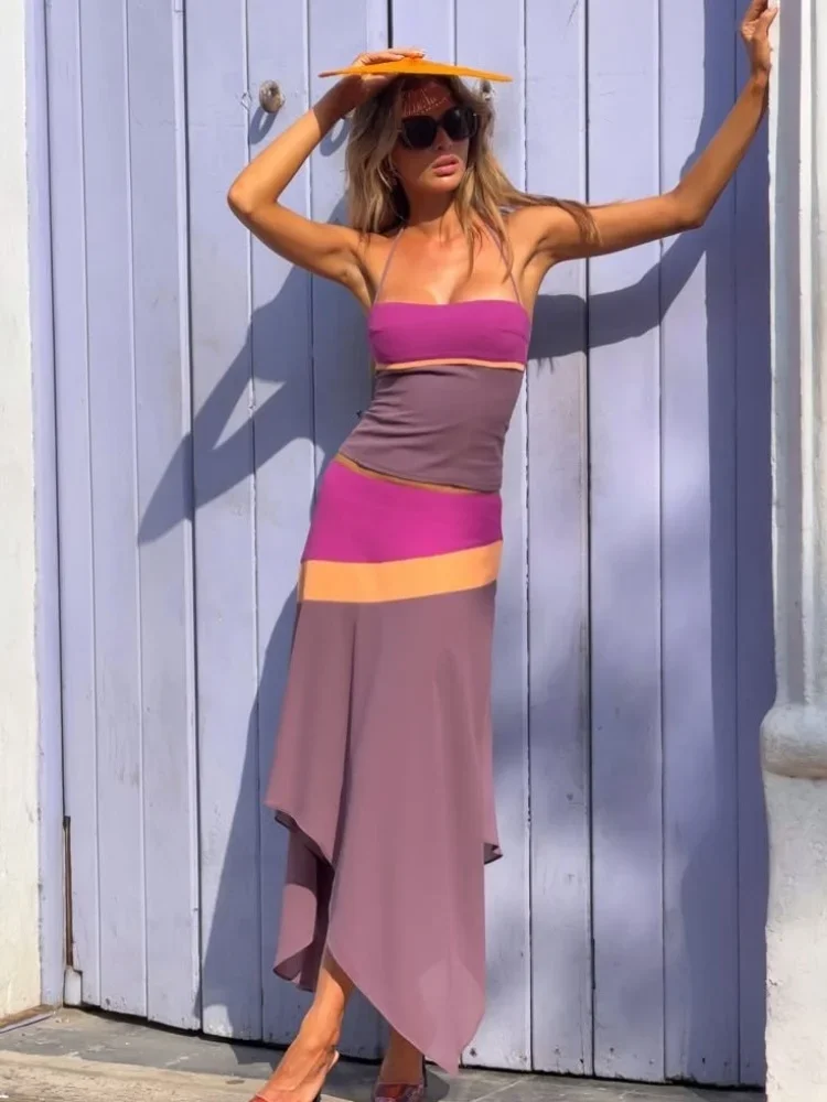 Vestido Midi sin Tirantes con  - Asymmetric Top Women reseña y precio