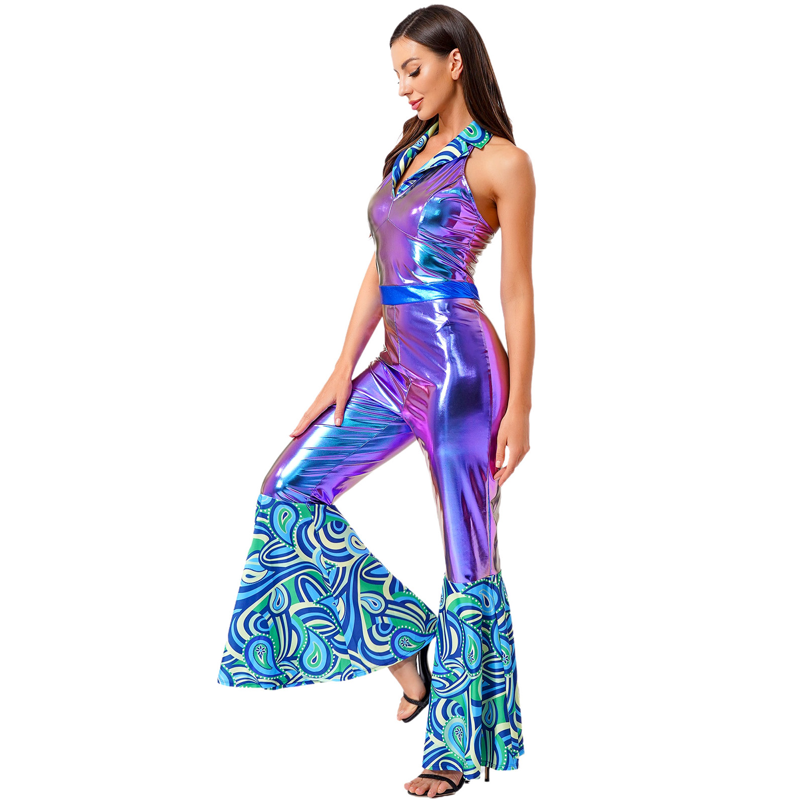 Mono Vintage de discoteca de l - Sleeveless Jumpsuit reseña y precio